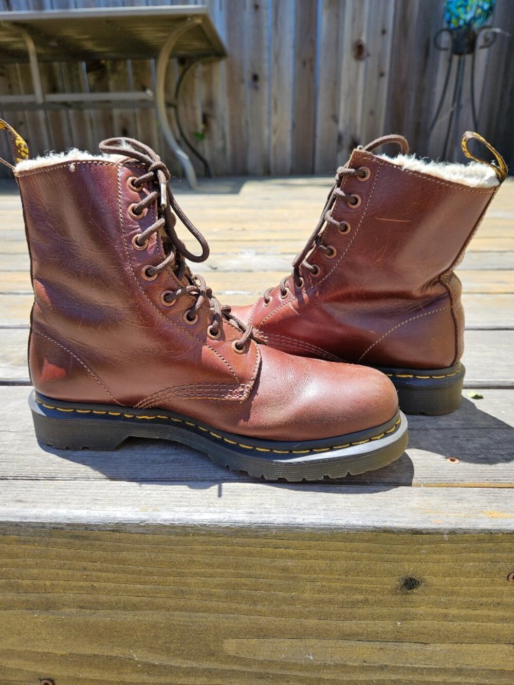 Dr Marten 1460 Serena Boots brown size 9 - Picture 2 of 8